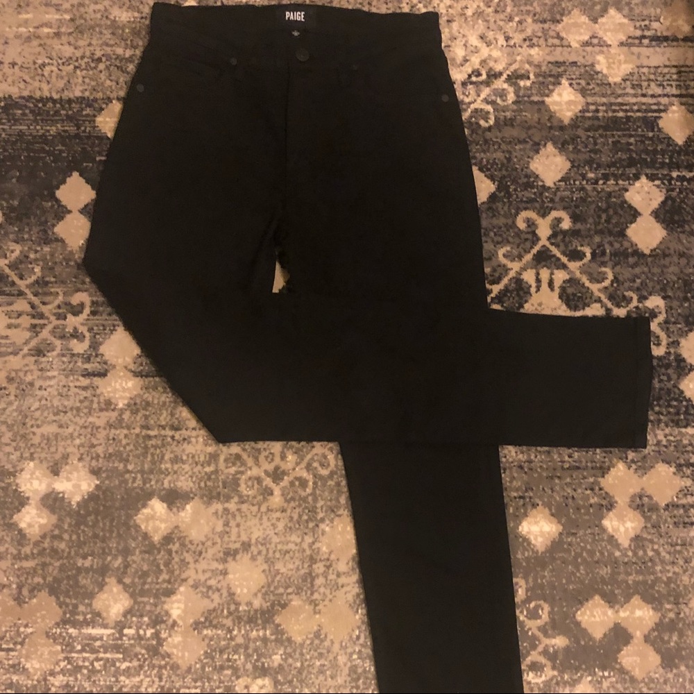 PAIGE straight leg black denim sz 31 NWOT